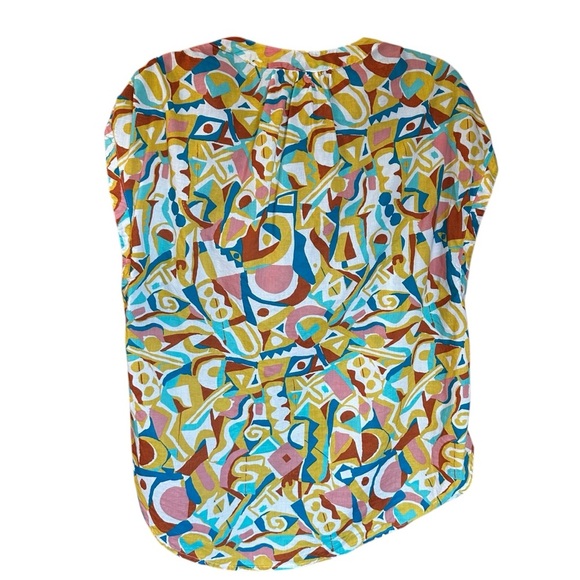 Anthropologie Danielle Kroll Shirt Blouse Brooklynite Button Front Sz s - Picture 4 of 8